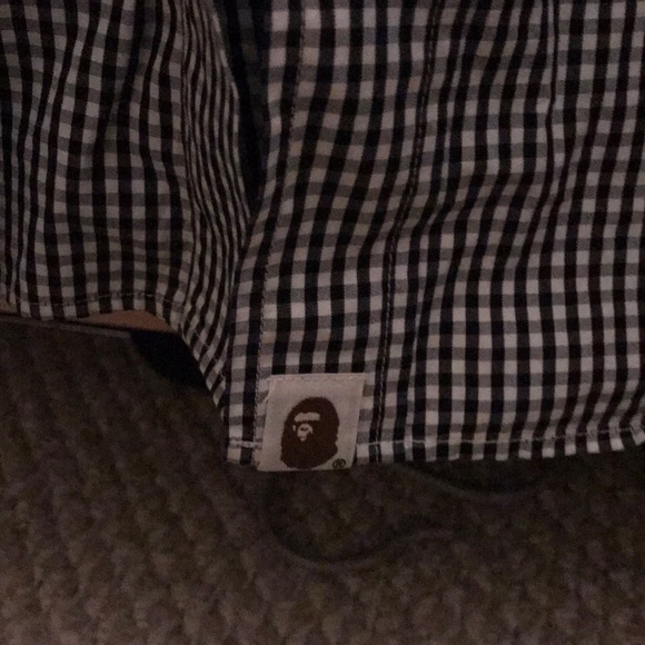 BAPE long Sleeve Button Down Shirt XL - Picture 3 of 4